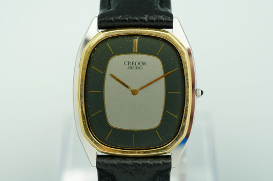 *Exc+5* 14K Vintage 1978 SEIKO CREDOR 6730-5081 Qz Gray Square 29mm Women Watch