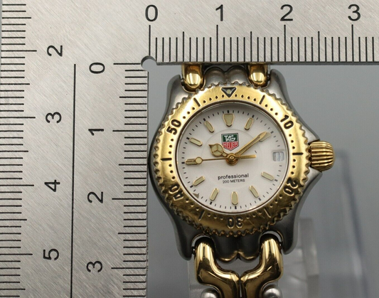 NEAR MINT TAG HEUER Professional 2000 WG1422 Quartz White Dial Round Women Watch