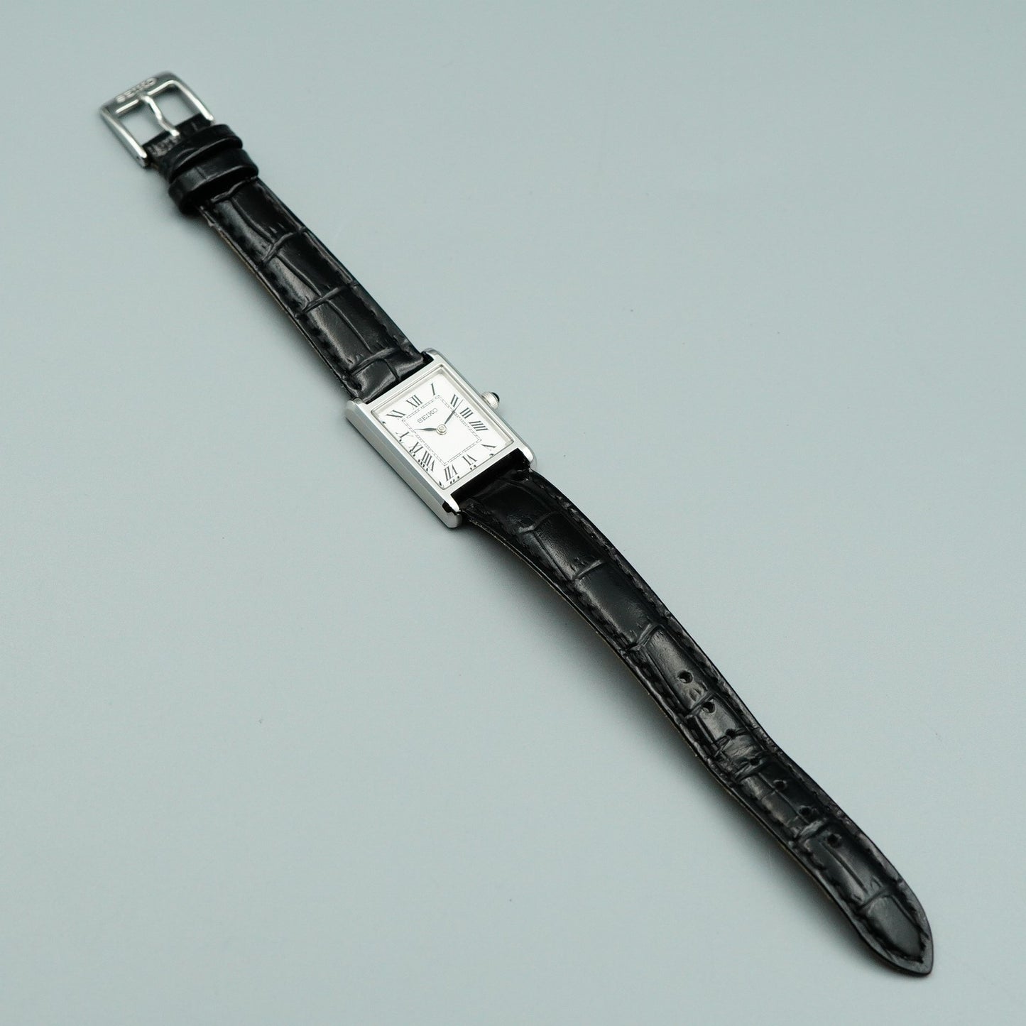 *MINT* Box & Paper SEIKO 4N30-00H0 Quartz Silver Dial Square 19mm Women Watch