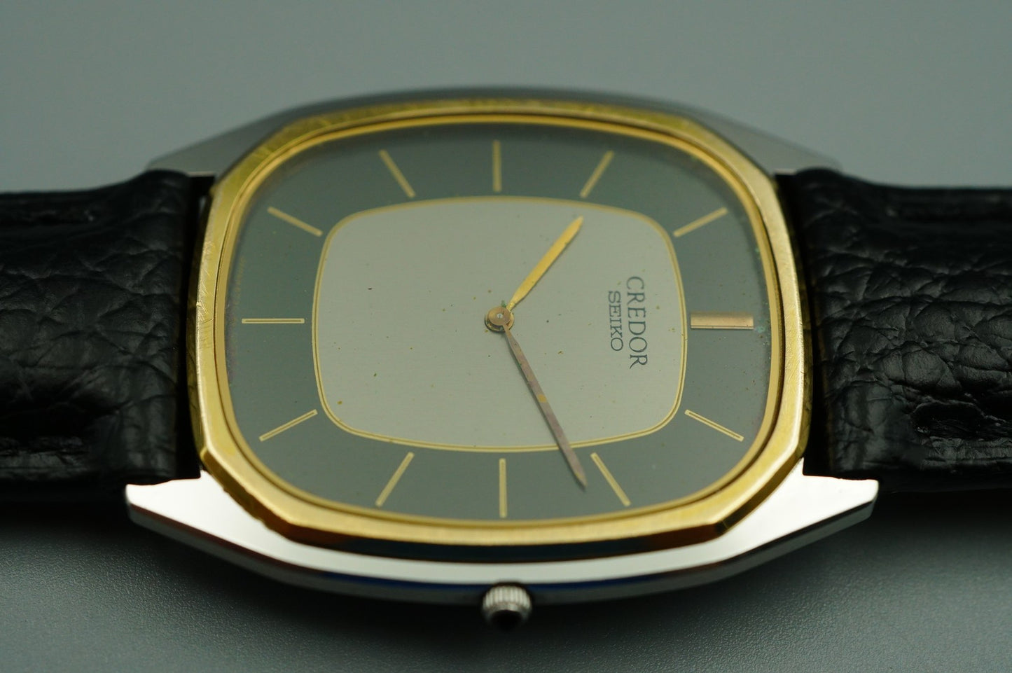 *Exc+5* 14K Vintage 1978 SEIKO CREDOR 6730-5081 Qz Gray Square 29mm Women Watch