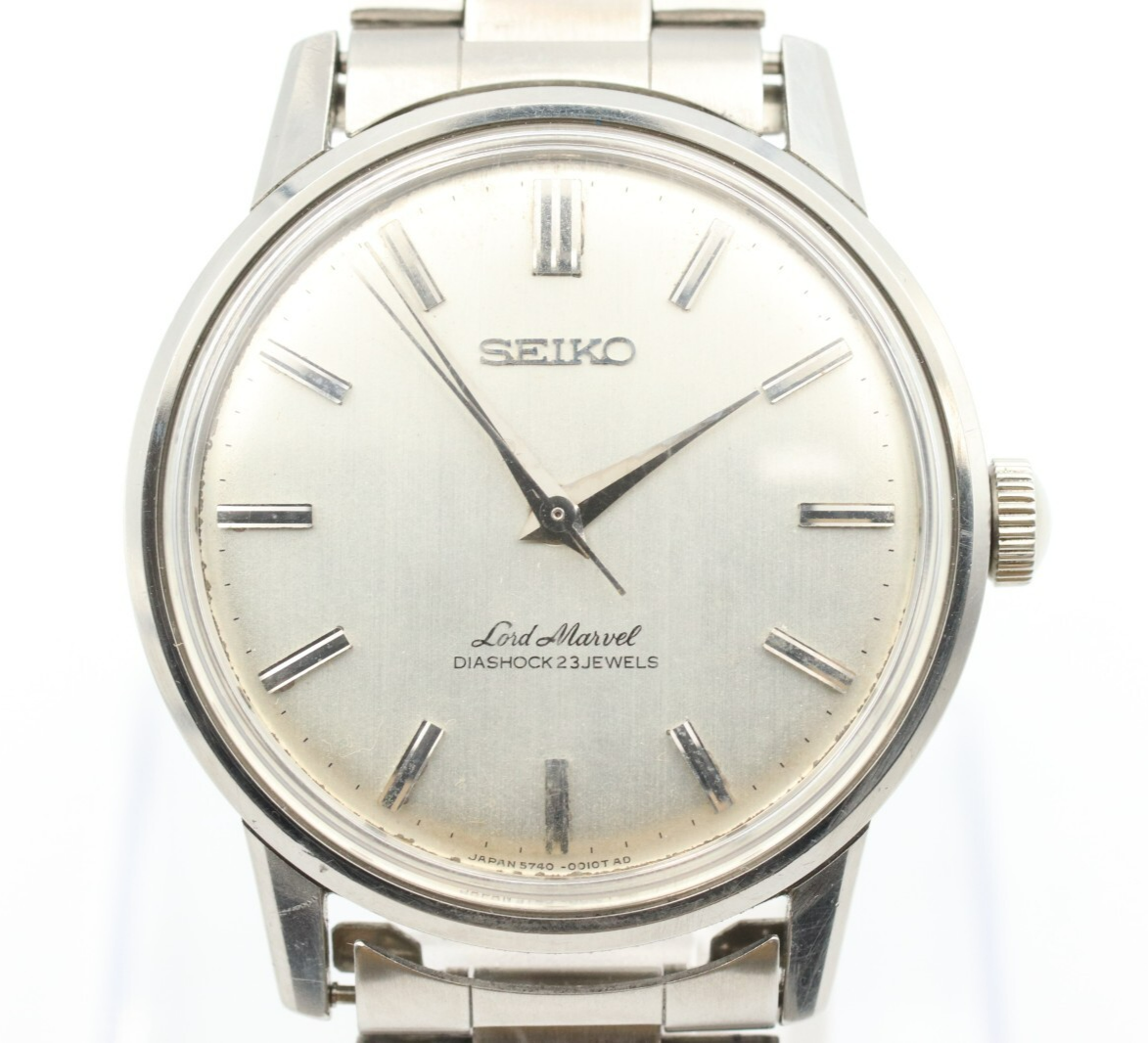*N MINT* Vintage SEIKO Lord Marvel 5740-0010 Hand winding Silver Dial Mens Watch