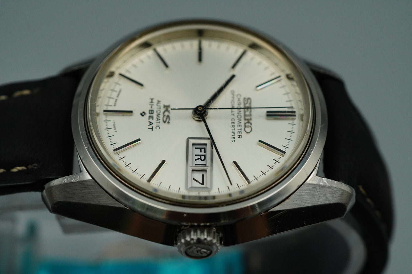 *MINT* Vintage SEIKO KS 5626-7041 Automatic Silver Dial Round 35 mm Mens Watch