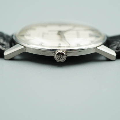 *Exc+5* Vintage SEIKO SKYINER J15006E Hand Winding White Round 36mm Mens Watch