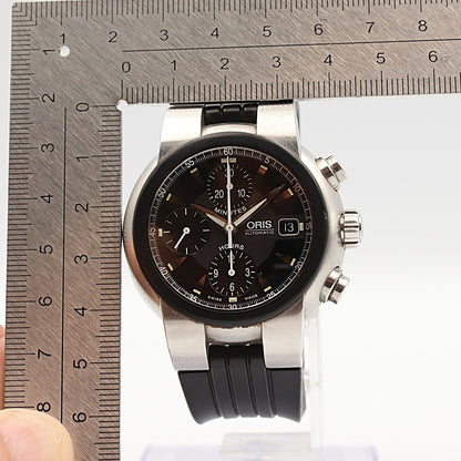 N MINT Vintage 1990s ORIS  7521-44 Automatic Black Dial  42mm 15.5cm Mens Watch