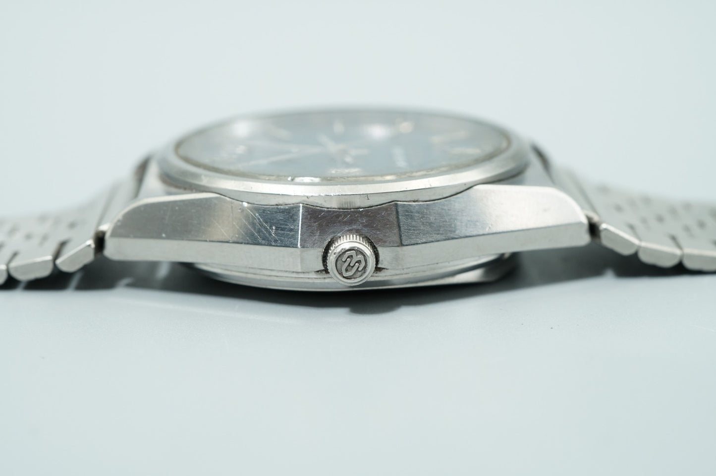 *Working for Parts* Vintage 1970s SEIKO KING 4823-8050 Qz Blue 36mm Mens Watch