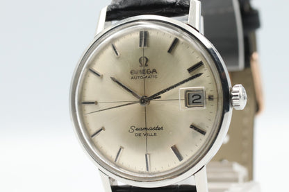 *N MINT* Vintage OMEGA Seamaster De Ville Automatic Silver Dial 34mm Mens Watch