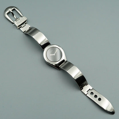 *Exc+5* GUCCI 6700L Quartz Black Dial Round 26mm Women,Ladies Watch