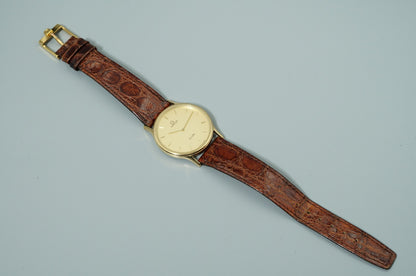 *NEAR MINT* Vintage 1980s OMEGA De Ville Cal.1365 Quartz Gold 31mm Mens Watch