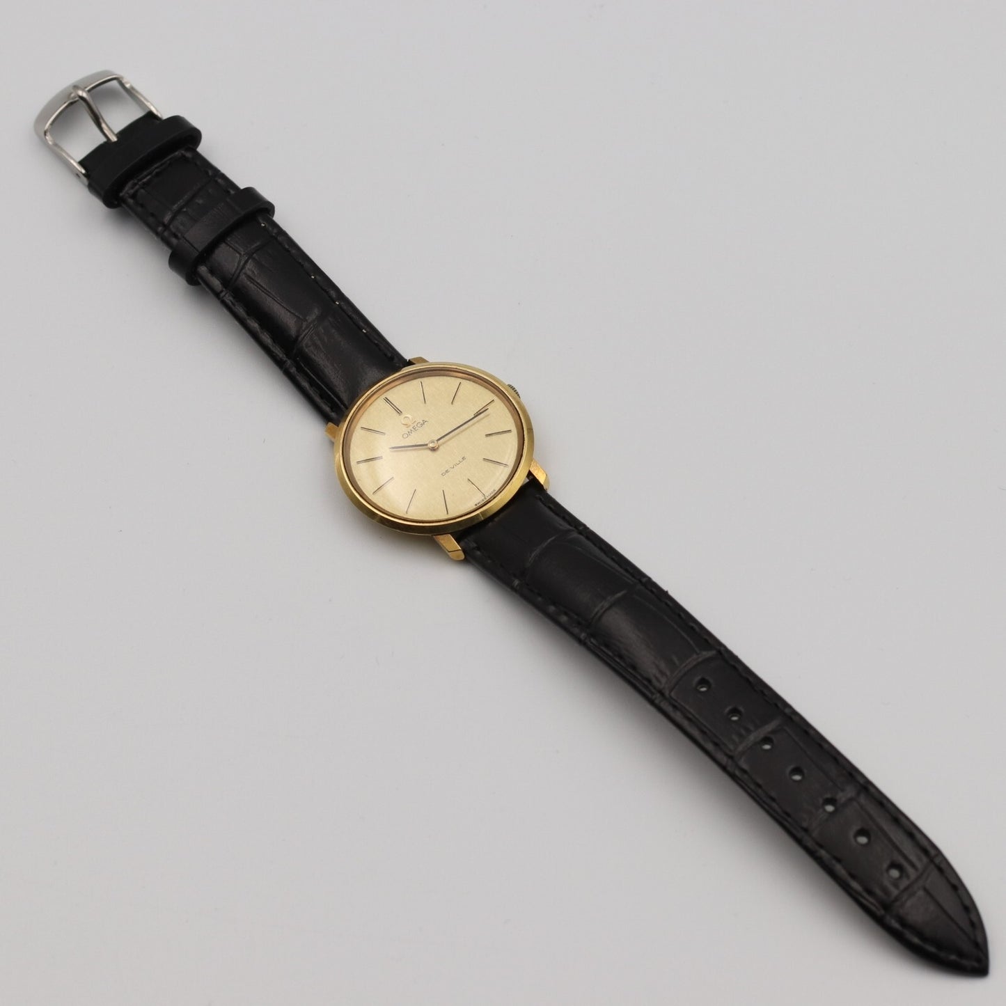 Exc+5 Vintage 1970s OMEGA De Ville Cal.620 Hand Wind Gold Round 33mm Mens Watch