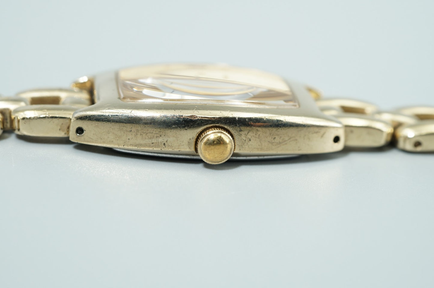 *Exc+5* Vintage 1990 SEIKO LUCENT 4N21-5280 Qz White Rectangle 18mm Women Watch