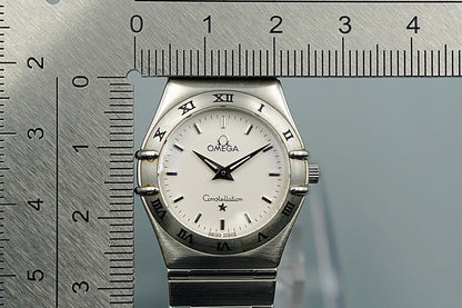 N MINT Vintage 1998 OMEGA Constellation Cal.1456 Qz Silver 25mm Women Watch