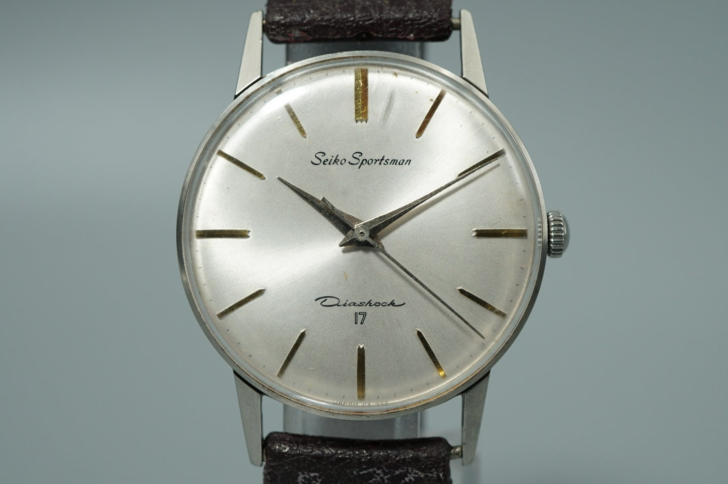 *Exc+5* Vintage1964 SEIKO Sportman J15005 Hand Winding Silver 35mm Mens Watch