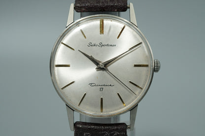 *Exc+5* Vintage1964 SEIKO Sportman J15005 Hand Winding Silver 35mm Mens Watch