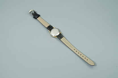 *NEAR MINT* Vintage 1980s OMEGA De Ville Cal.1350 Qz Gold Round 23mm Women Watch