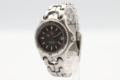 *N MINT* Vintage 1990s TAG HEUER Professional WG1113-K0 Qz Gray 39mm Mens Watch