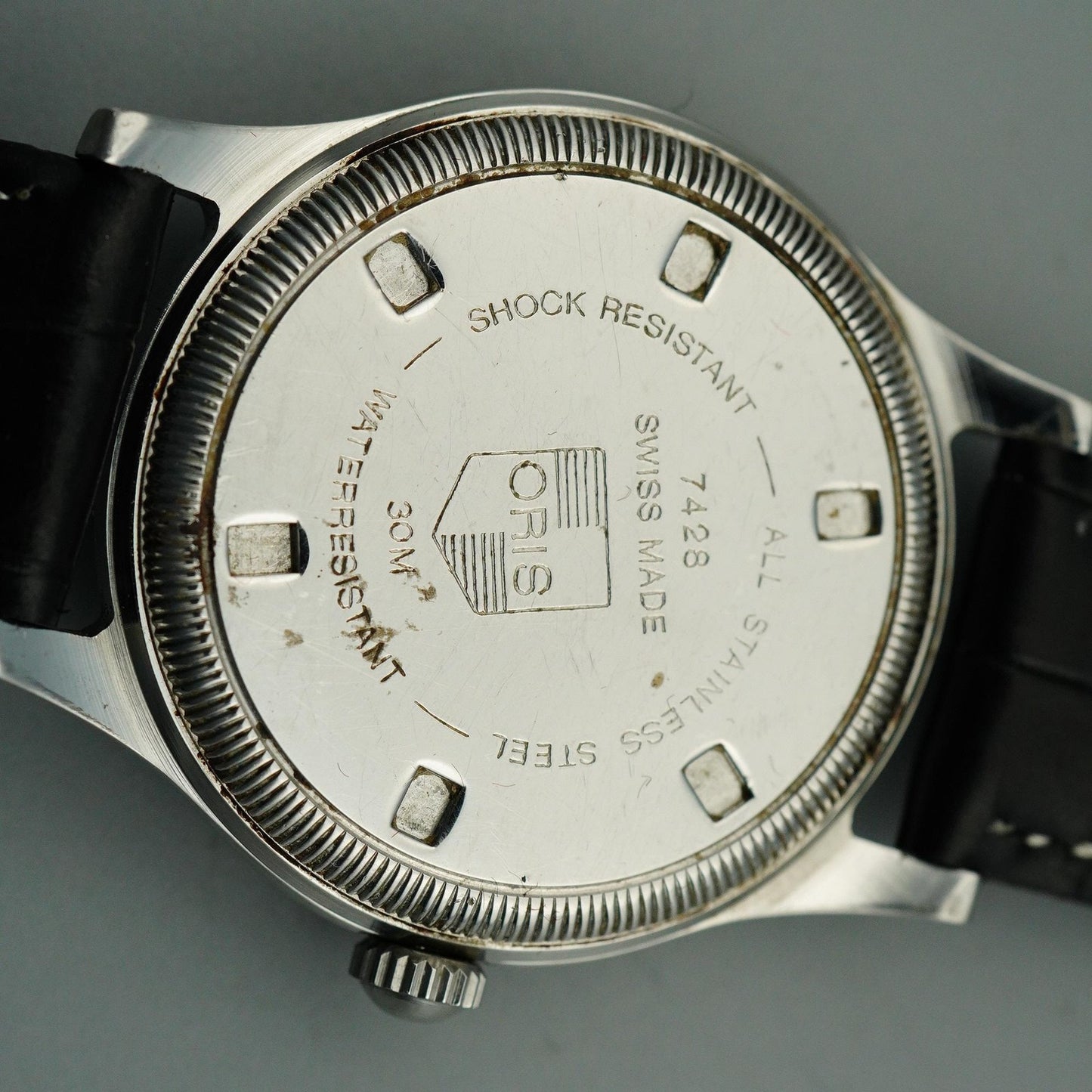 *Exc+5* Vintage 1990s ORIS Small Second 7428 Hand Wind Cream 32mm Mens Watch