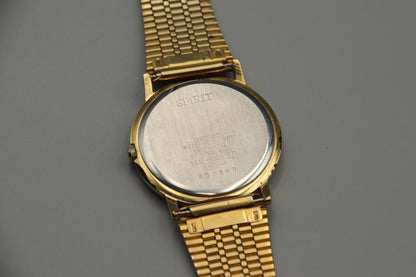 Exc+5 Vintage SEIKO Spirt 5S21-6000 Sweeping Second Hand Mens Quartz Watch JP