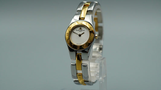 *Exc+5* BAUME & MERCIE GENEVE MV045203 Qz Silver Round 22 mm Women Watch