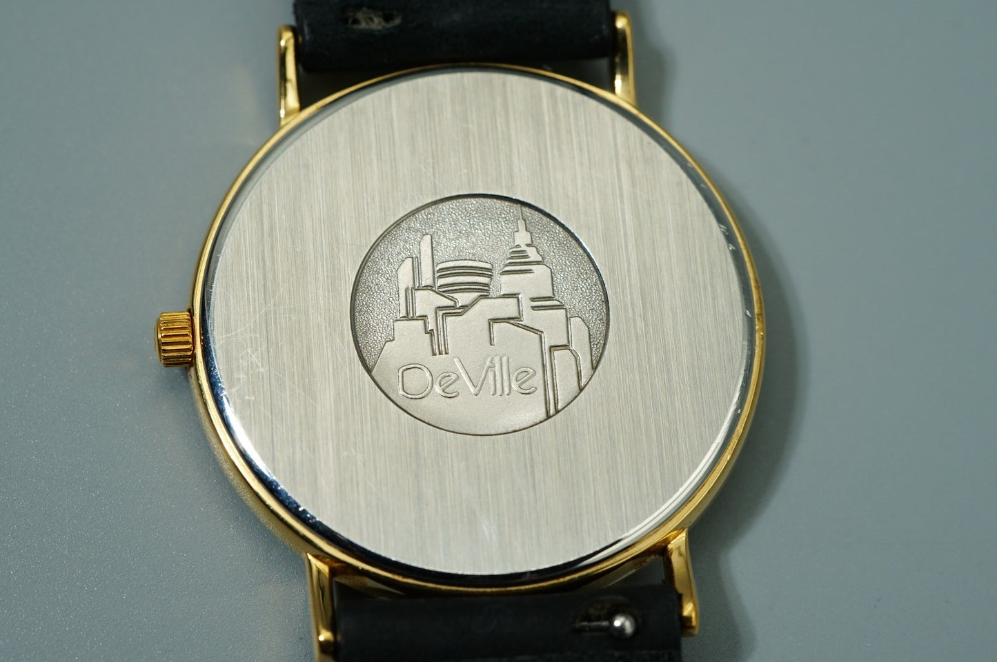*Exc+5* Vintage OMEGA De Ville Ref.195.0075.2 Qz Gold Round 32mm Mens Watch