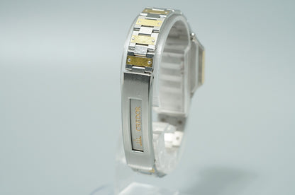 *Exc+5* Vintage SEIKO CREDOR 8420-5360 Quartz Gold Square 23mm Women Watch