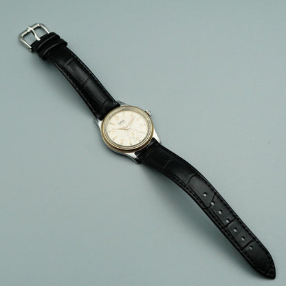 *Exc+5* Vintage 1990s ORIS Small Second 7428 Hand Wind Cream 32mm Mens Watch