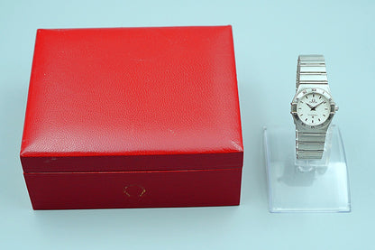 N MINT Vintage 1998 OMEGA Constellation Cal.1456 Qz Silver 25mm Women Watch