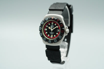 *Exc+5* Vintage 1990s TAG Heuer Formula 1 374.508 Quartz Black 28mm Women Watch