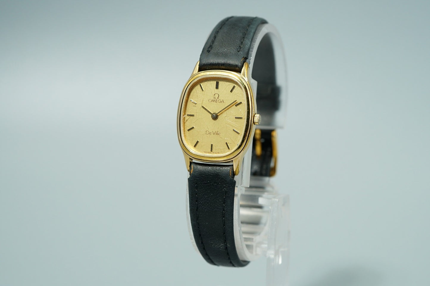 Exc+5 Vintage 1986 OMEGA De Ville Cal.1450 Ref.591.0281 Qz Gold 20mm Women Watch