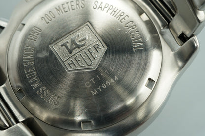 *TOP MINT* TAG HEUER Professional 2000 CT1111 Qz Black Round 41mm Mens Watch