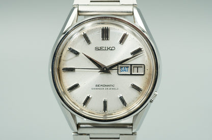 *Exc+4* Vintage 1967 SEIKO SEIKOMATIC 6216-9000 Automatic Silver 37mm Mens Watch