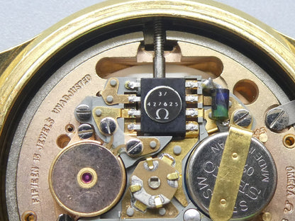 N MINT Vintage 1970s OMEGA De Ville Cal.1325 Ref.192 Qz Gold 35mm Mens Watch
