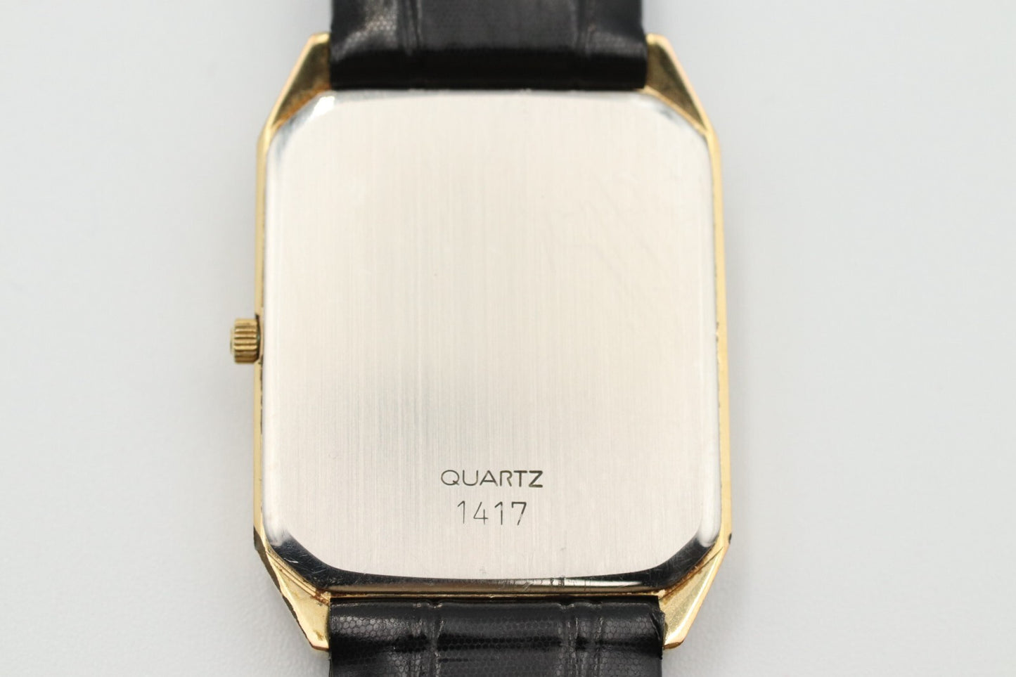 *N MINT* Vintage OMEGA De Ville Cal.1417 Qz Gold Dial Rectangle 24mm Women Watch
