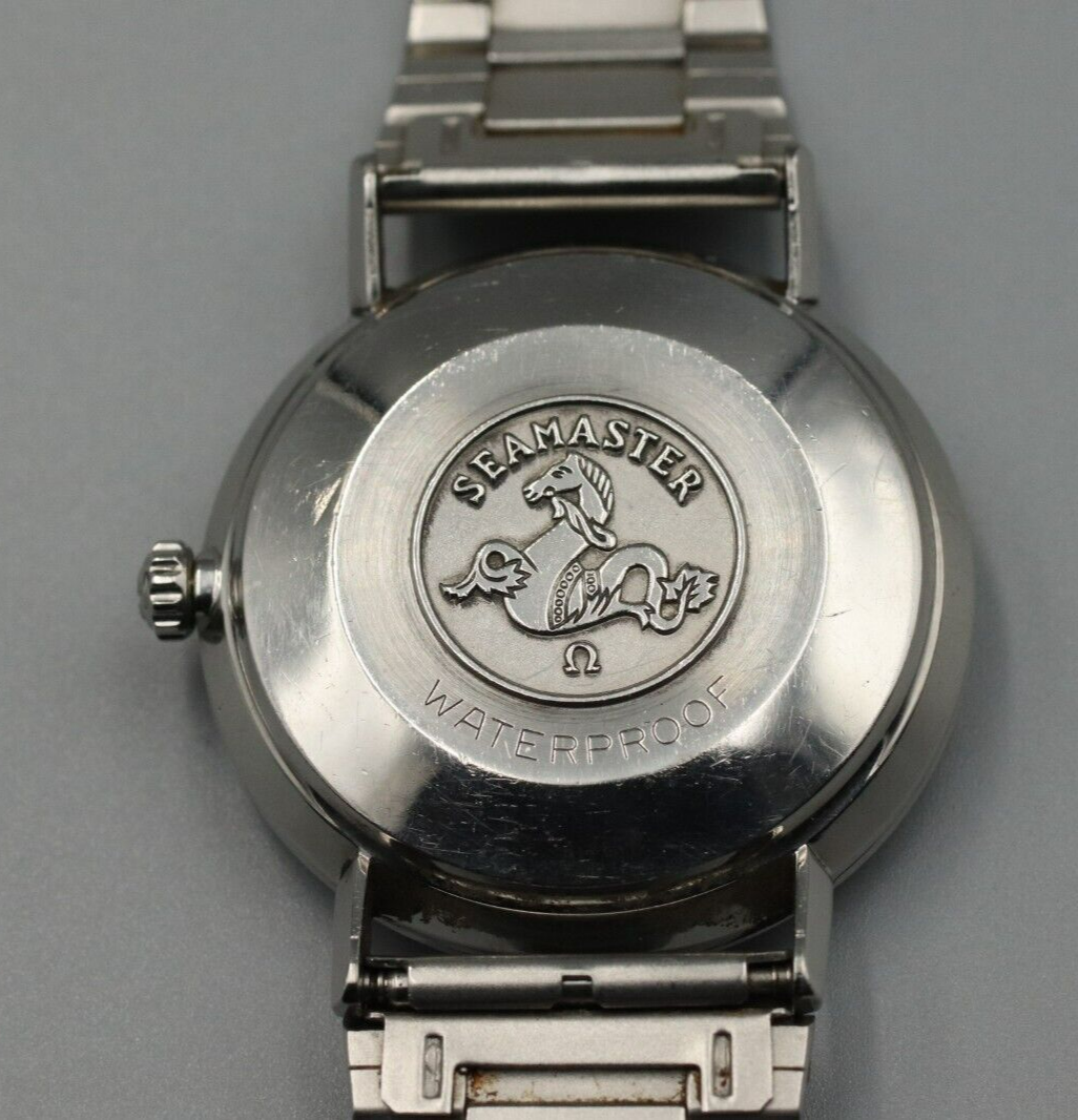 *N MINT++* Vintage OMEGA Seamaster Hand Winding Silver Dial CrossLine Mens Watch