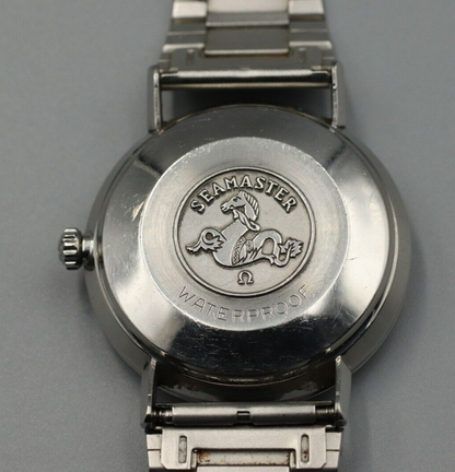 *N MINT++* Vintage OMEGA Seamaster Hand Winding Silver Dial CrossLine Mens Watch