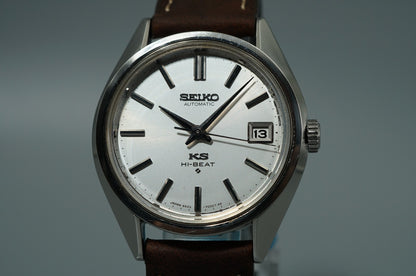 MINT Vintage 1970s SEIKO KS HI-BEAT 5625-7110 Auto Silver Round 36mm Mens Watch