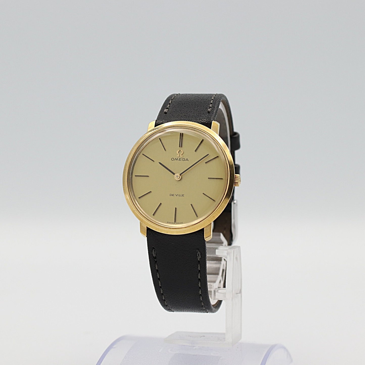 N MINT Vintage 1970 OMEGA De Ville Cal.620 Hand Wind Gold Round 33mm Mens Watch