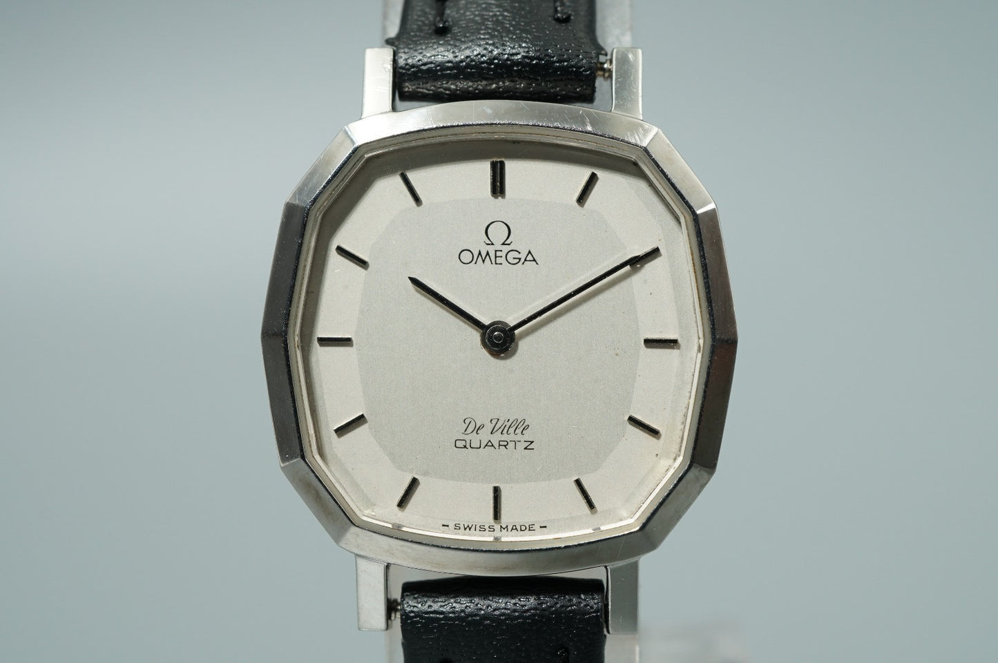 Exc+5 Vintage 1977 OMEGA De Ville Cal.1365 Qz Silver Dodecagon 24mm Women Watch