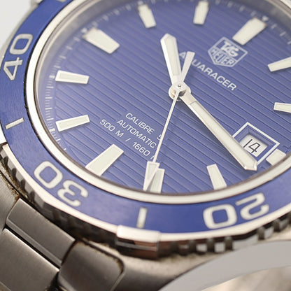 *N MINT* TAG HEUER Aquaracer BA0830 WAK2111 Automatic Blue Dial 42mm Mens Watch