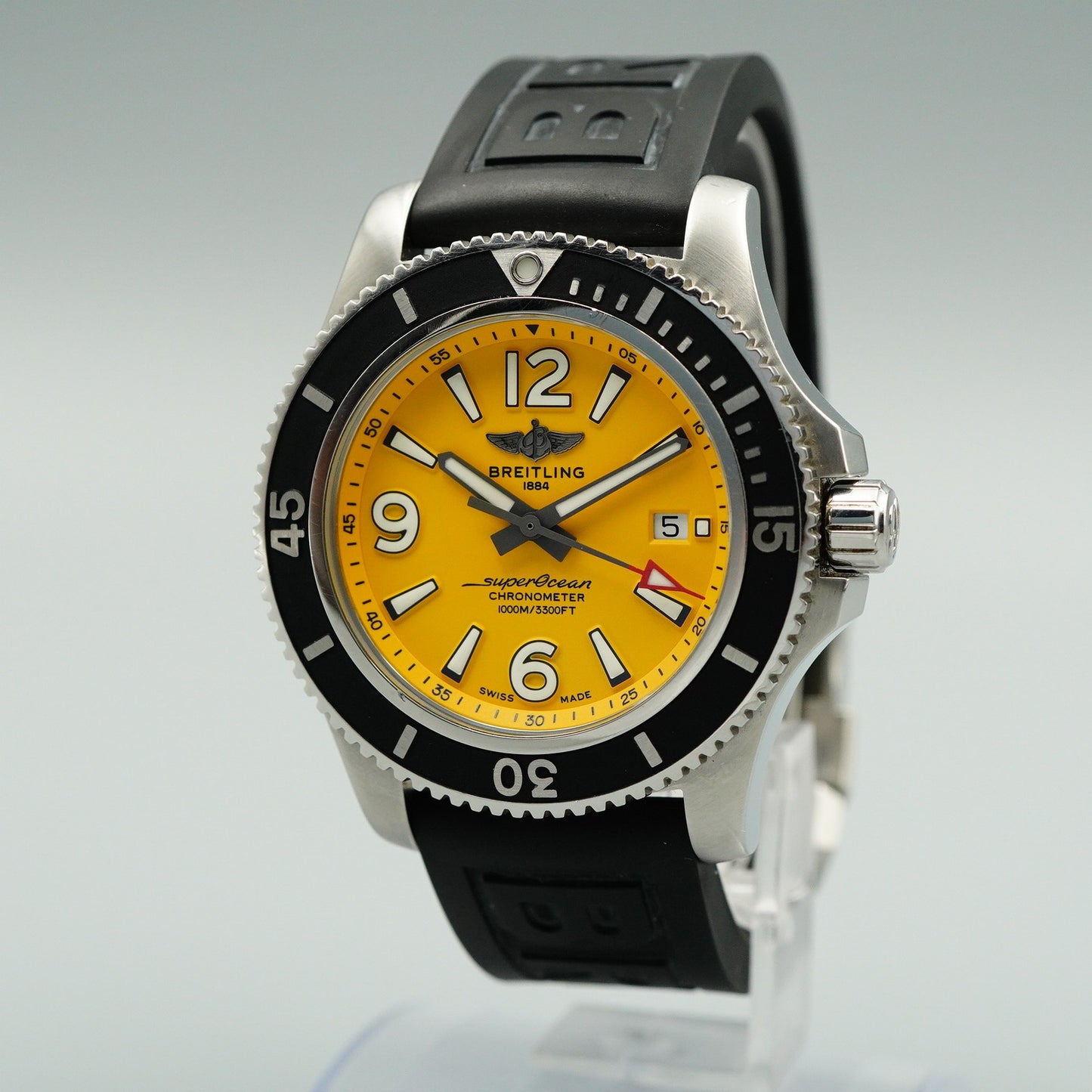 *Exc+5 Box & Paper* BREITLING Superocean A17367 Automatic Yellow 46mm Mens Watch