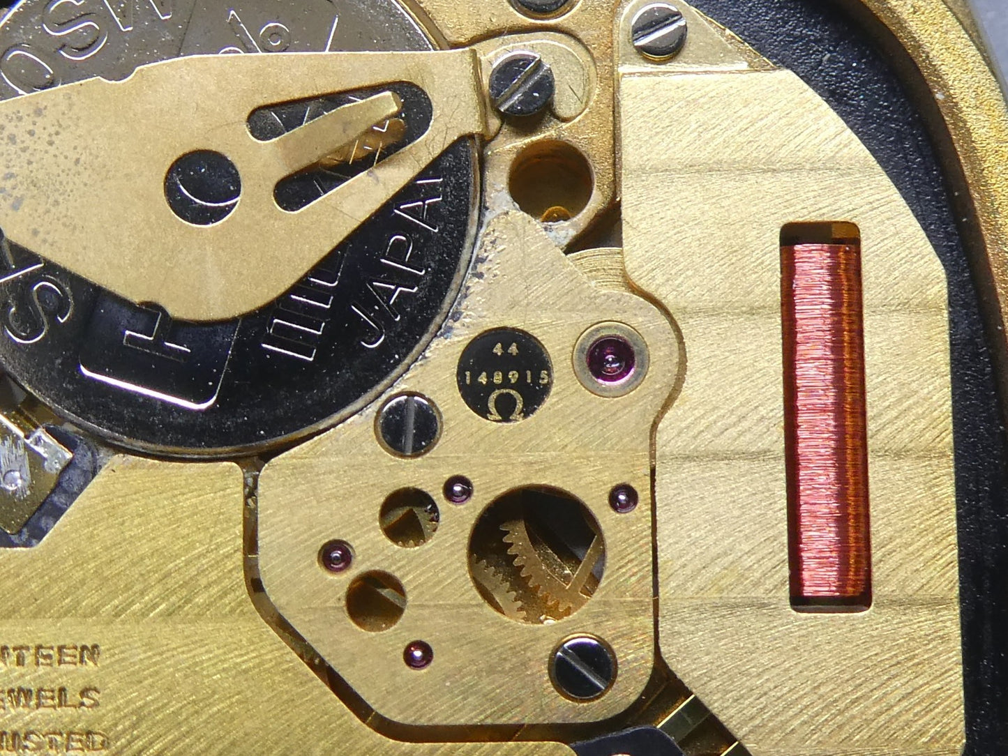*NEAR MINT* Vintage 1979 OMEGA De Ville Cal.1332 Qz Gold Square 32mm Mens Watch
