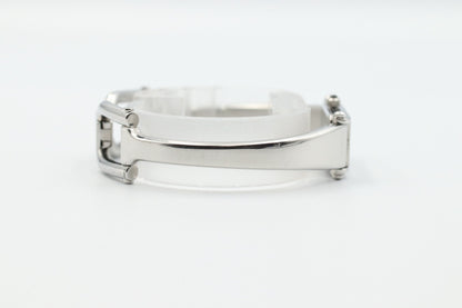 *NEAR MINT* Vintage GUCCI 1500L Quartz Silver Dial Rectangle Women Watch