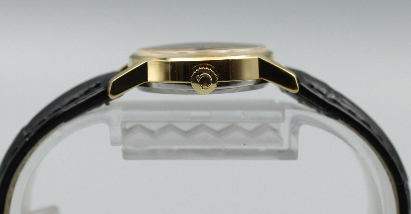 *N MINT* Vintage OMEGA De Ville Cal.625 Hand Winding Gold Roman Dial Women Watch