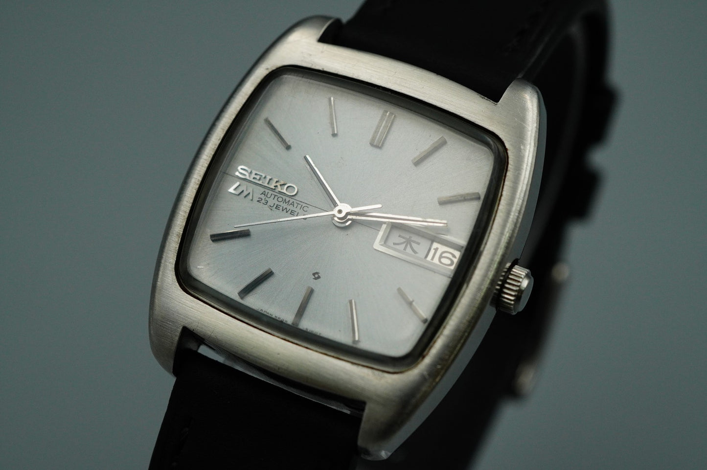 Exc+5 Vintage SEIKO LORD MATIC 5606-5040 Automatic Silver Square 33mm Mens Watch