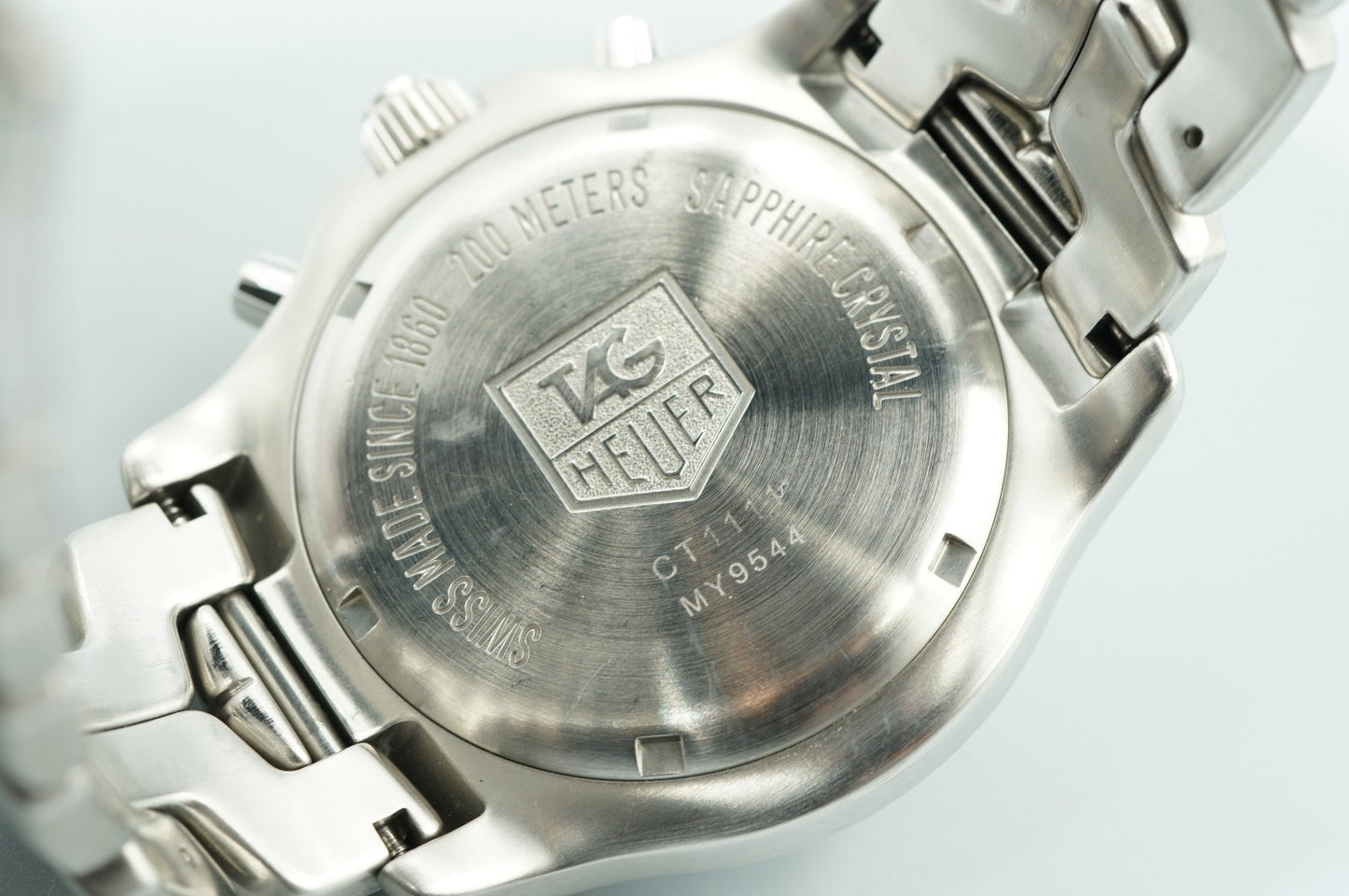 *TOP MINT* TAG HEUER Professional 2000 CT1111 Qz Black Round 41mm Mens Watch