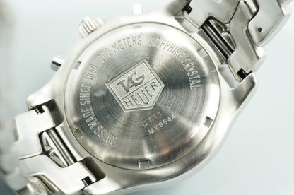 *TOP MINT* TAG HEUER Professional 2000 CT1111 Qz Black Round 41mm Mens Watch