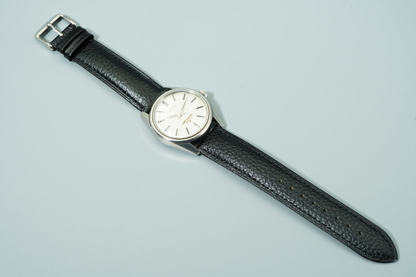 *Exc+5* Vintage 1967 SEIKO LARDMARVEL 5740-8000 AT Silver Round 37mm Mens Watch