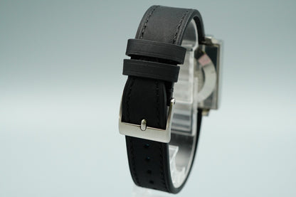 N MINT Vintage SEIKO 5 ACTUS 6106-5440 Automatic Black Rectangle 33mm Mens Watch
