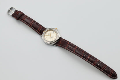 *Exc+5* Vintage BREITLING PERPETUEL SIRIUS B62022 Qz White Dial 32mm Mens Watch