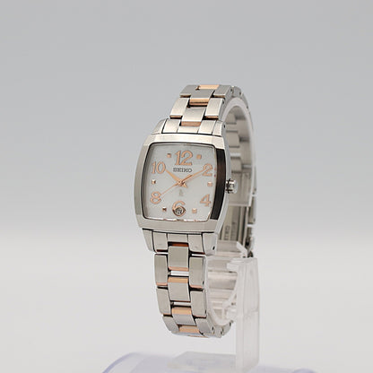 *MINT* SEIKO LK 7S26-03S0 Quartz White Dial Square 24mm Women Ladies Watch