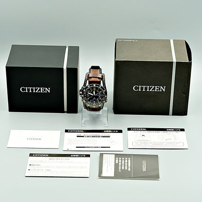TOP MINT Citizen QZ J280-R013581 Solar Promaster Date Black Mens Wristwatch JP